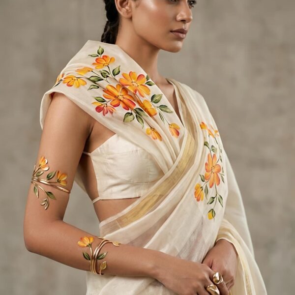 Masakali blooming saree featuring elegant floral prints