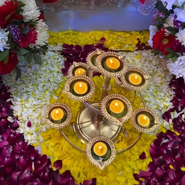 10 Diya Butterfly Candle Stand