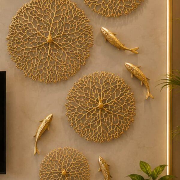 Fish and Flower Mix Wall Decor