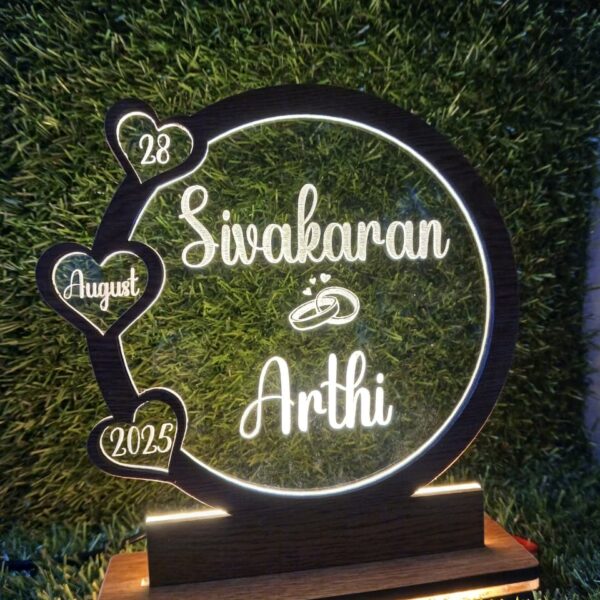 Arcylic Led lamp Love