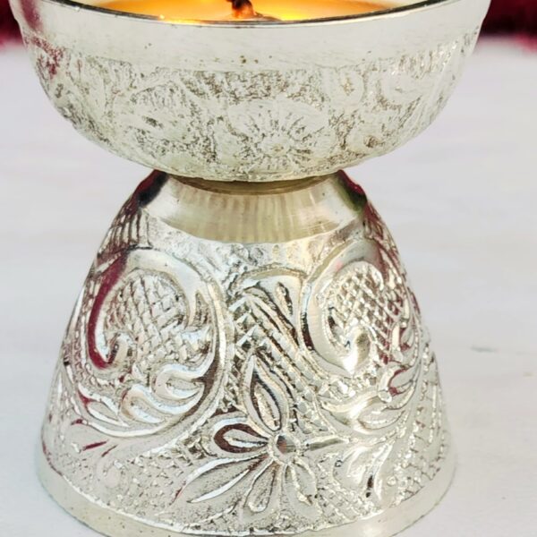 German silver akhand diya