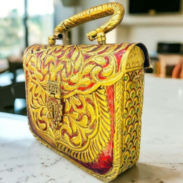 Red Gold German Silver Hand Clutch