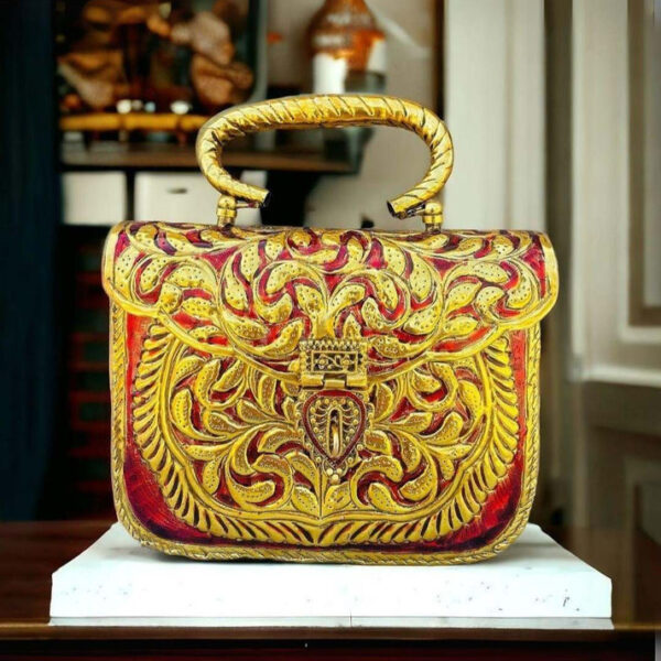 Red Gold German Silver Hand Clutch