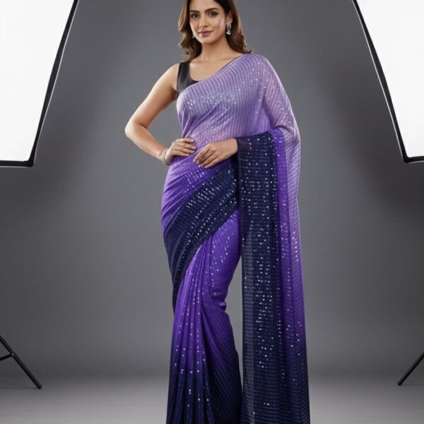 Premium Diamond Silk Saree With Digital Print