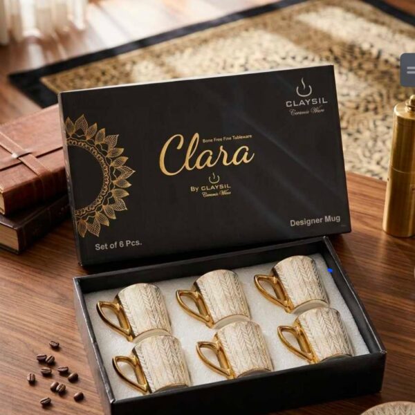 Gold Finish Ceramic Cups