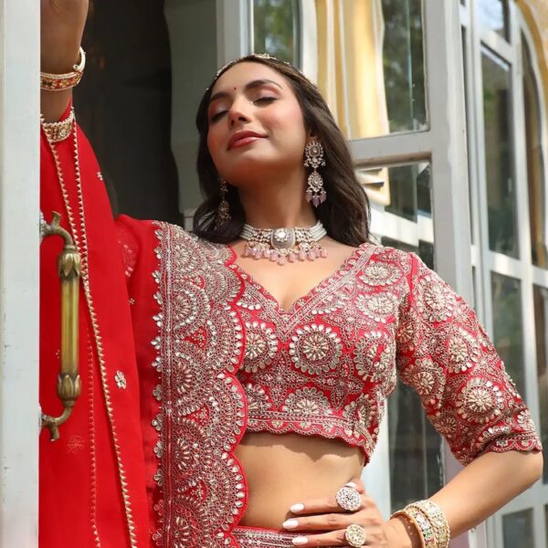 BSY Silk Embellished With Coding And Heavy Foil Work
