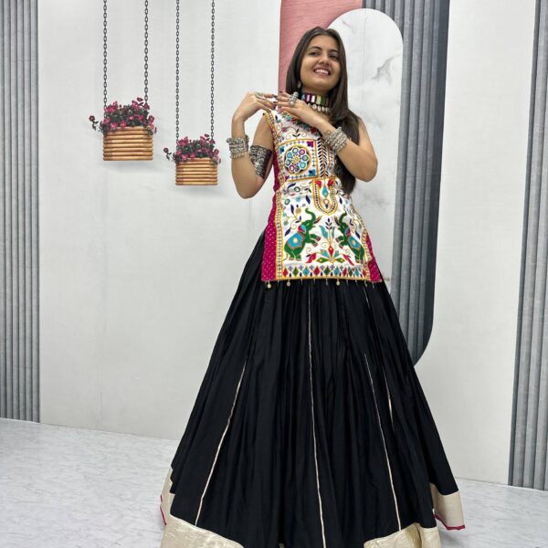 Heavy Gamathi Work with Real Mirror Work Lehenga
