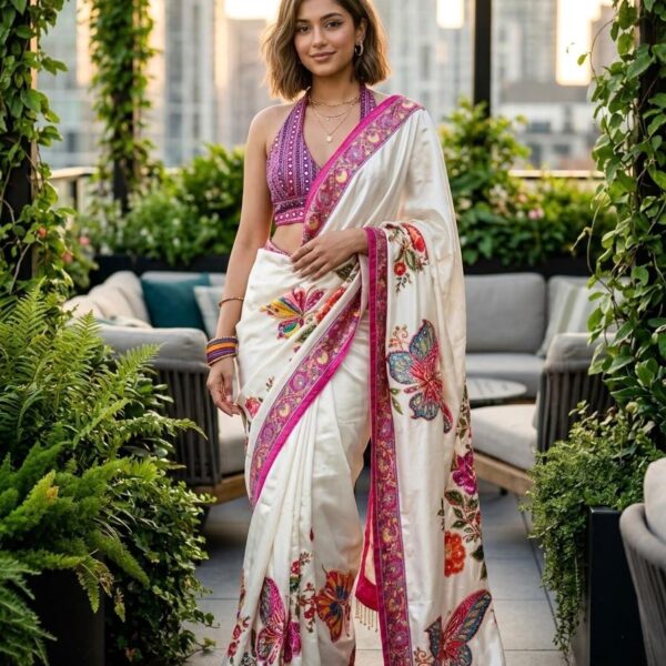 Soft Modal Creap Silk Lachako Saree