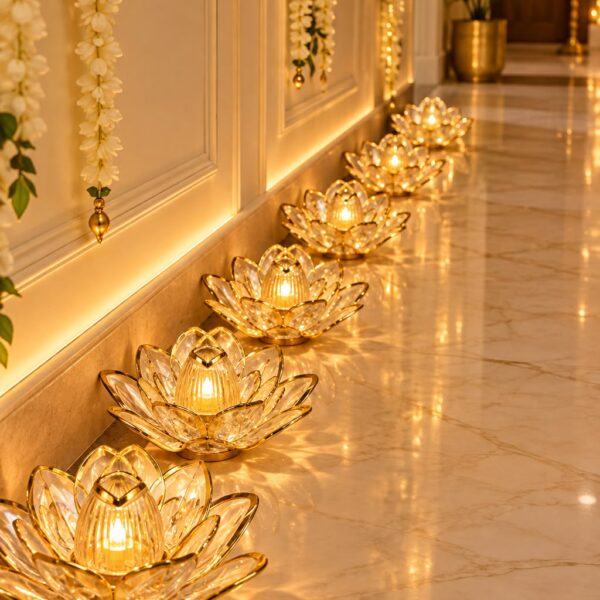Lotus Crystal LED Candles
