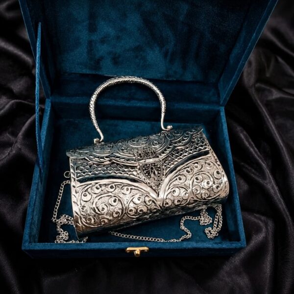 Silver Coloured German Silver Clutch