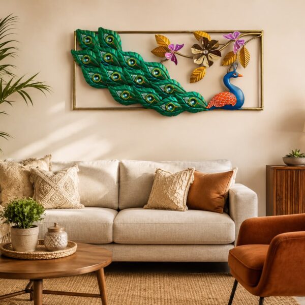 Wall Decor Designer Peacock frame