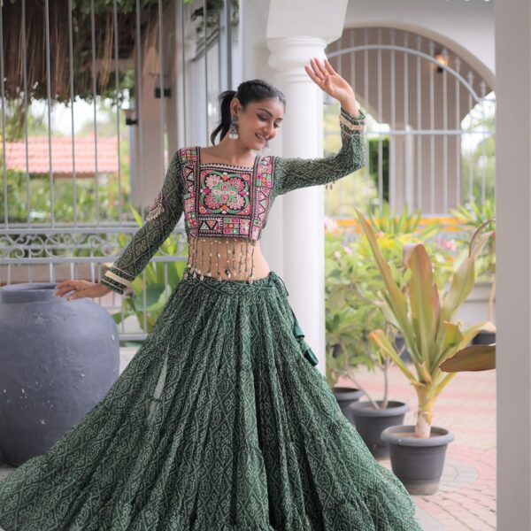 Bandhni Print Lehenga Choli Full Stitched