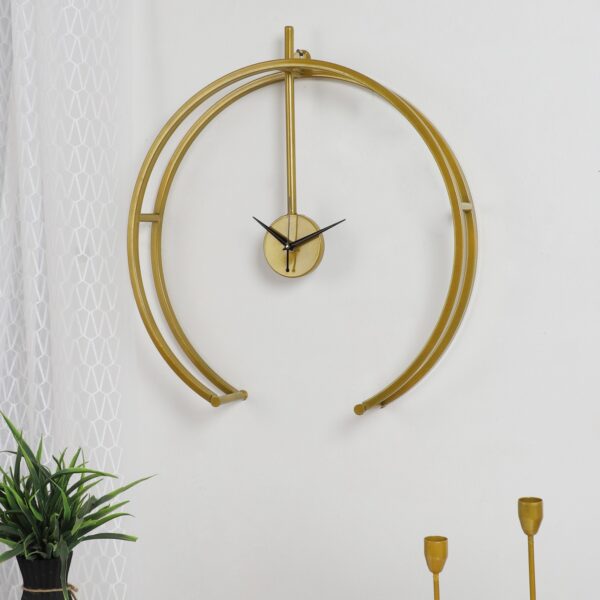 Two Semi Circled Wall Clock