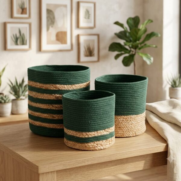 Jute + Cotton Basket/ Planters
