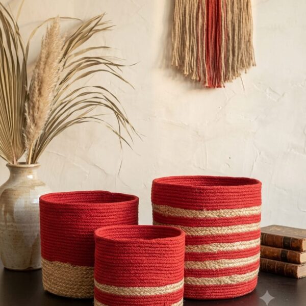 Jute + Cotton Basket/ Planters