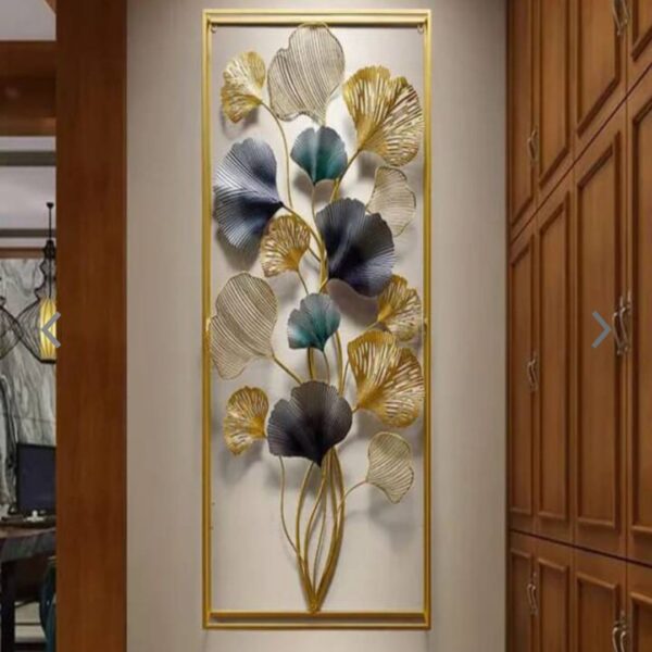 Vertical Leaf Frame Wall Clock