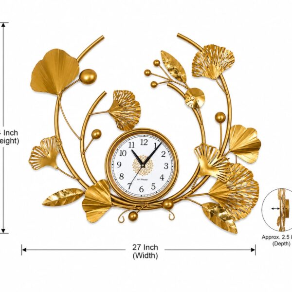 Leaf and Circled Designer wall Clock
