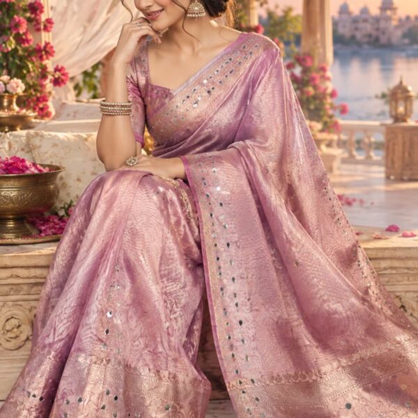 Soft Tissue Saree with lace Work