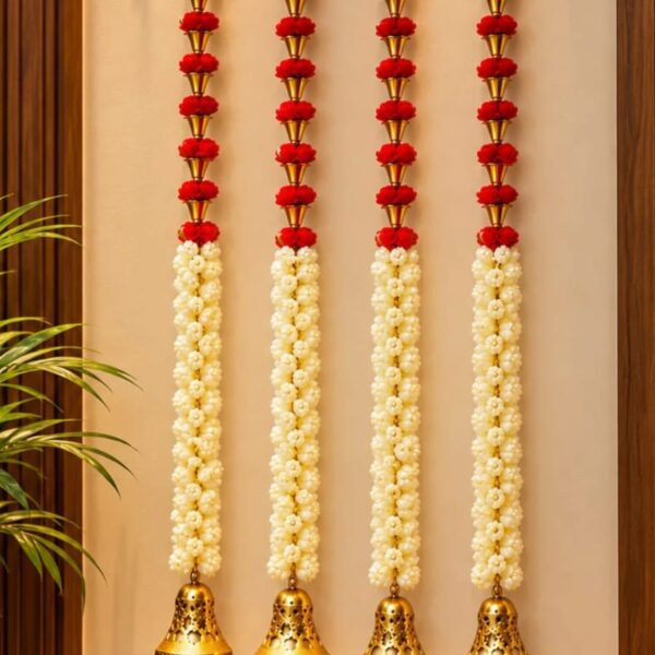 Mogra Flower Hangings With Bells