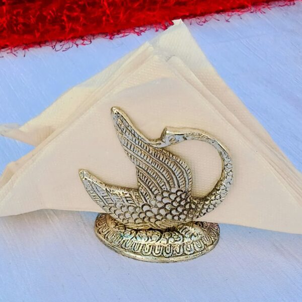 Antique german silver swan design Tissue paper holder