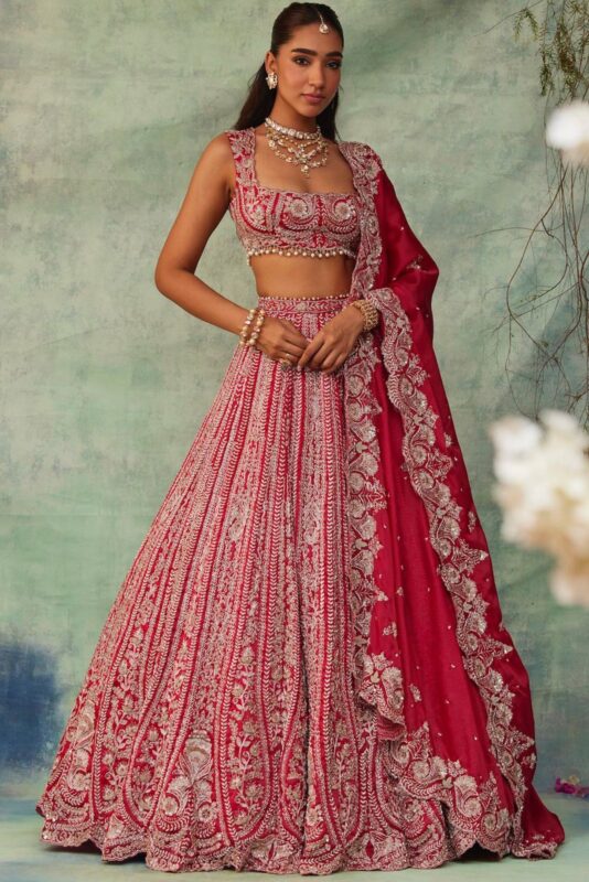Premium Boomer Silk Lehenga with Thread Work - Image 2