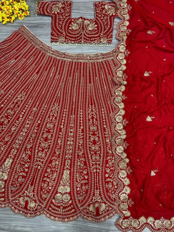 Premium Boomer Silk Lehenga with Thread Work - Image 3
