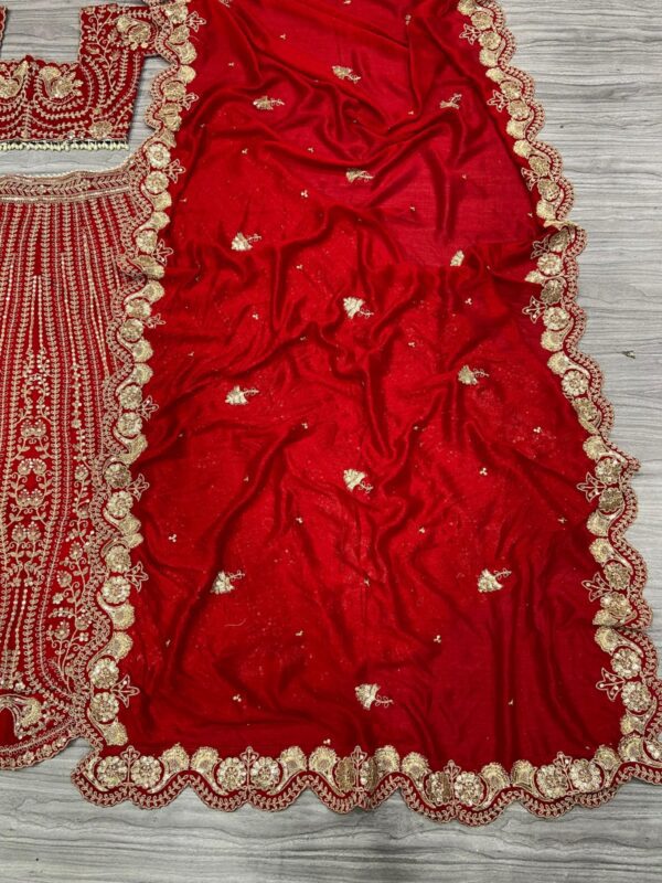 Premium Boomer Silk Lehenga with Thread Work - Image 6