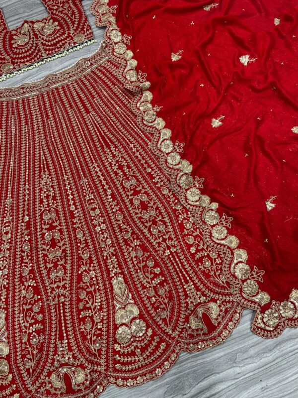 Premium Boomer Silk Lehenga with Thread Work - Image 4