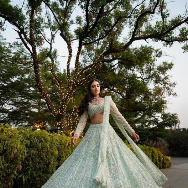 Premium Butterfly Soft Net Lehenga Embellished