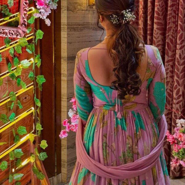 Fox Georgette Sequence Work Based Gown