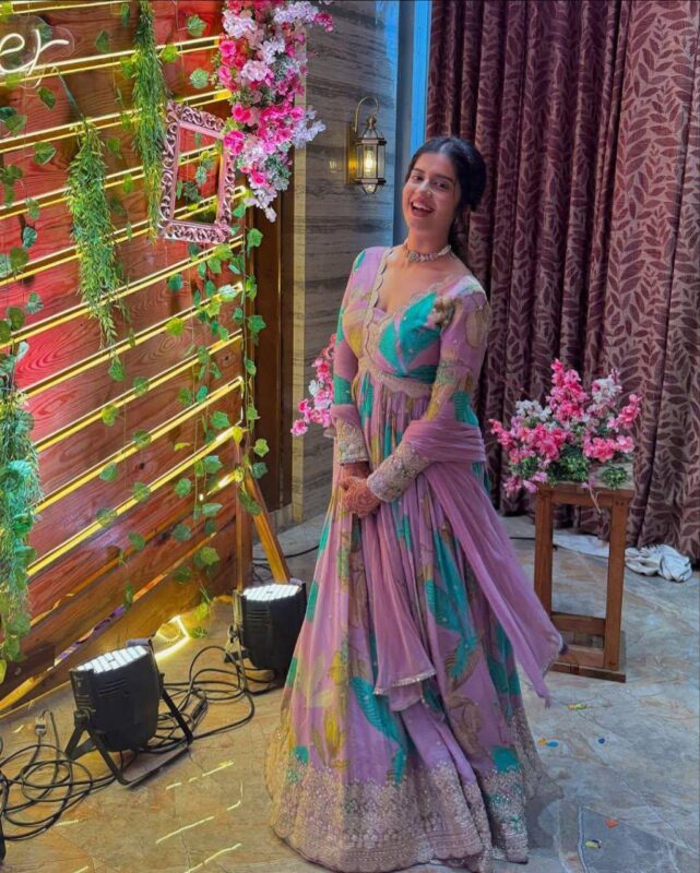 Fox Georgette Sequence Work Based Gown