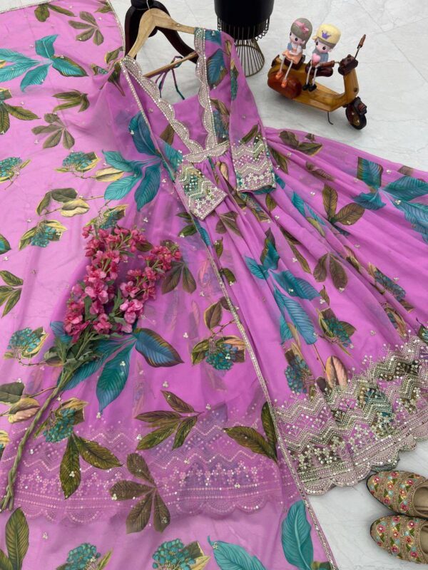 Fox Georgette Sequence Work Based Gown - Image 5